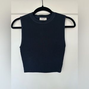 Aritzia Navy Babaton Sculpt Knit Tank